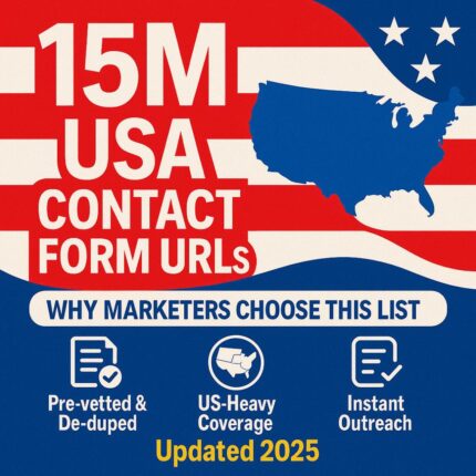 15M contact form website addresses unique verified