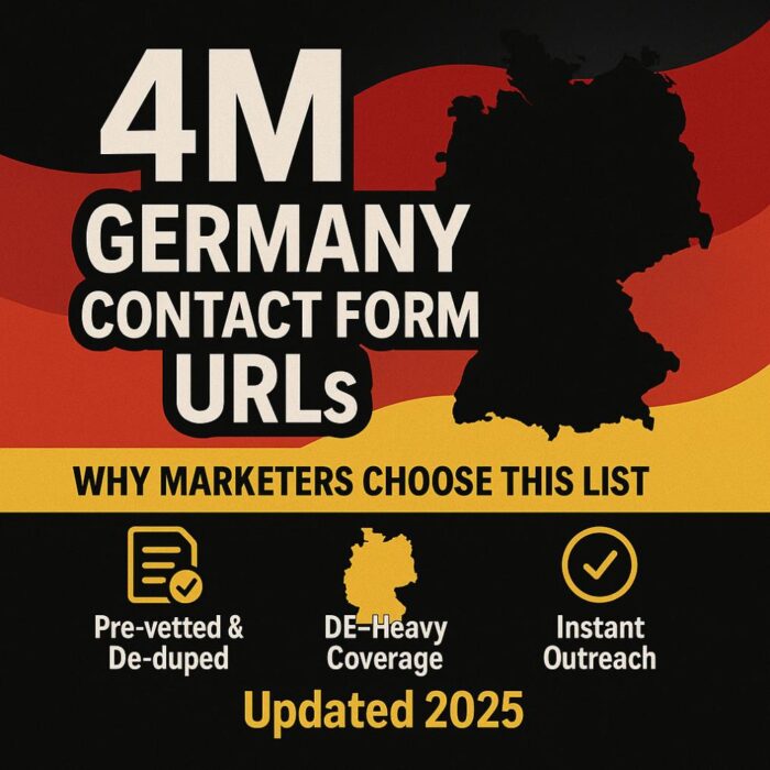 unique verified 4 million germany website contact form urls