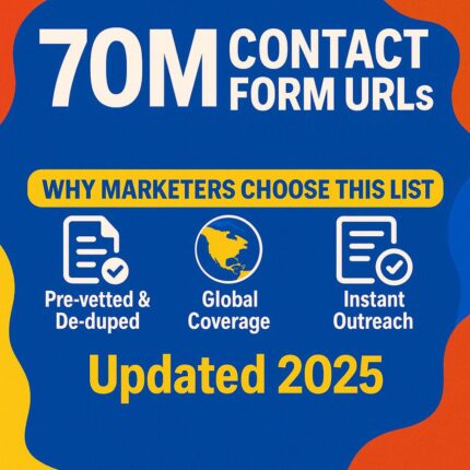 40M 50M 60M 70M 80M 90M 100M website contact form urls verified unique