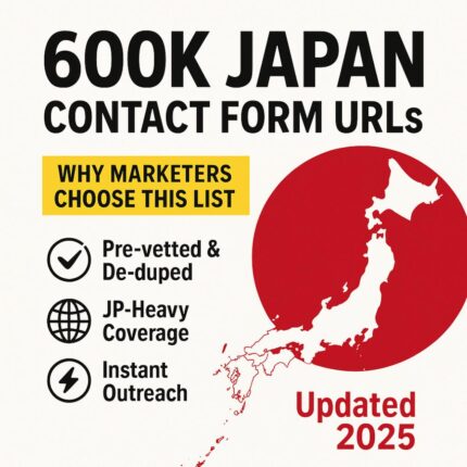 600 thousand contac form urls from japan