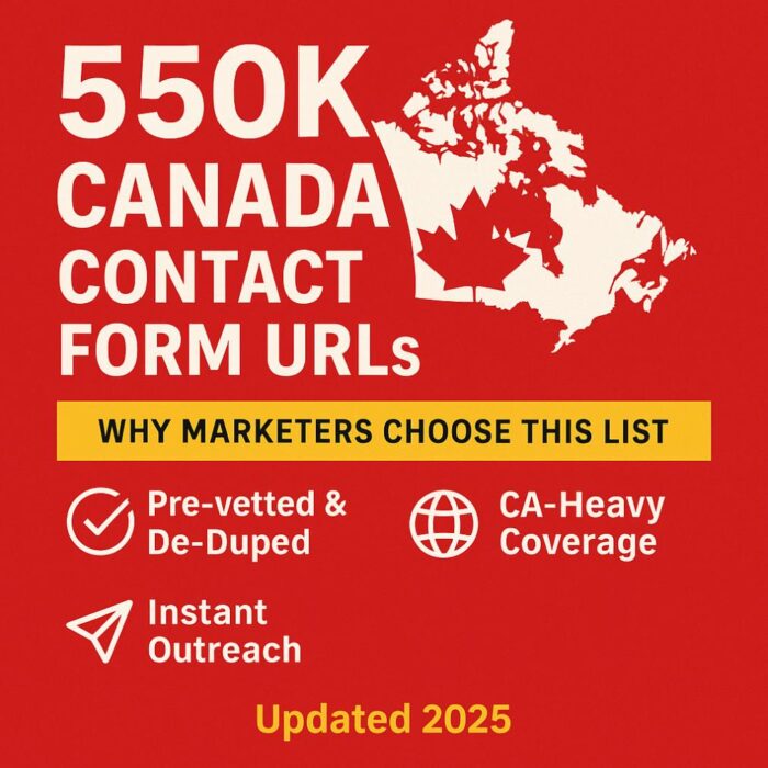 contact form urls of Canada websites