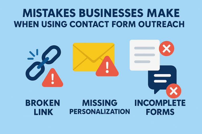 form outreaching mistakes